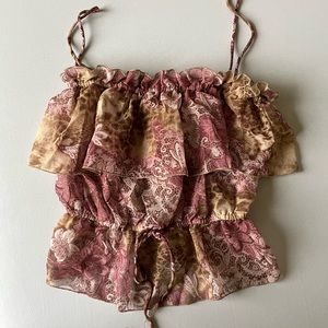 Floral cropped blouse